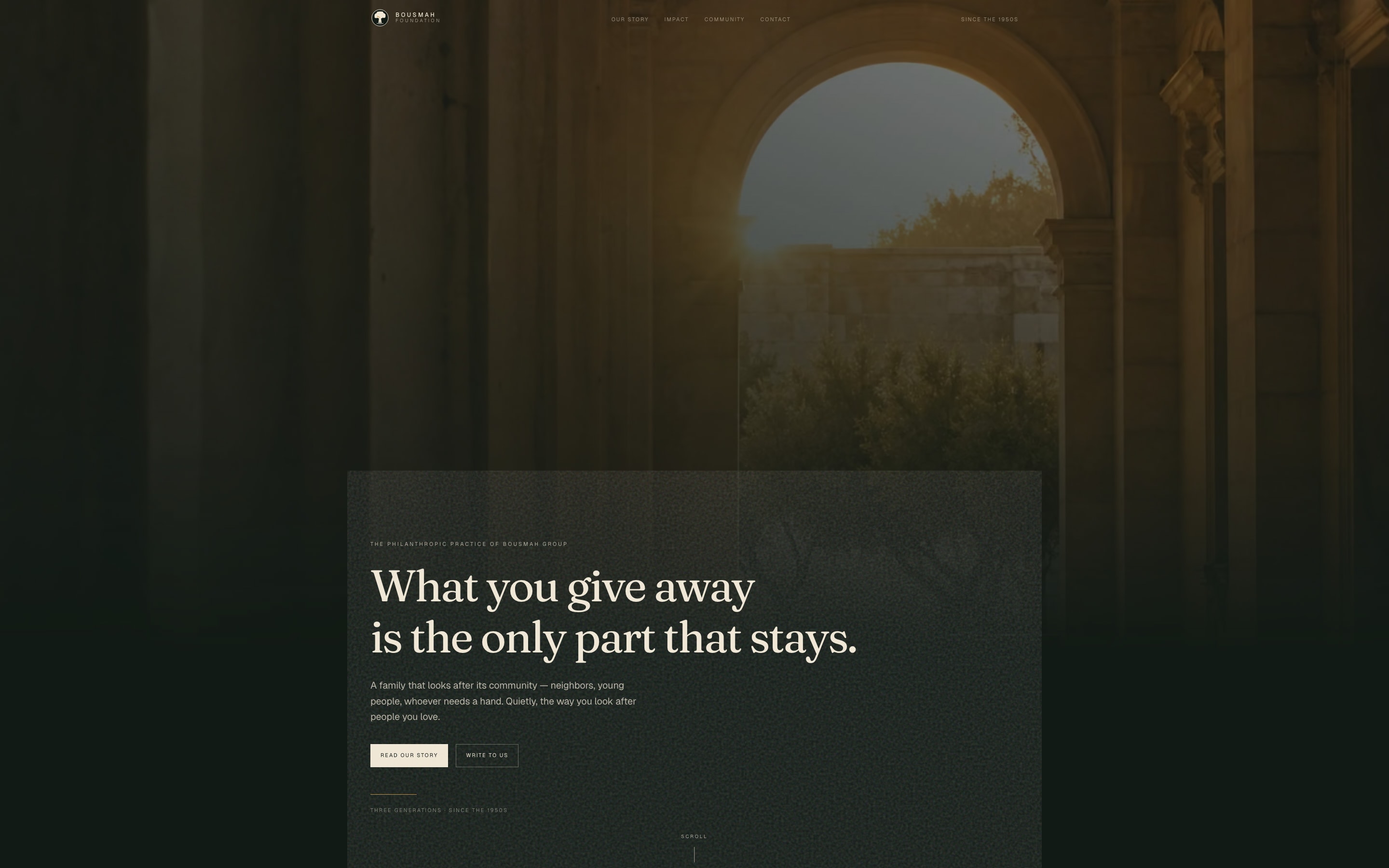 Bousmah Foundation homepage